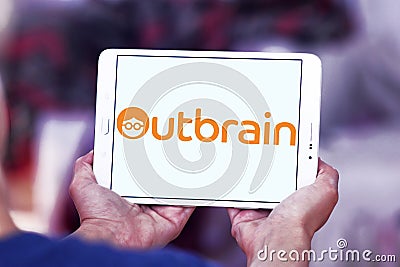 Outbrain online advertiser logo Editorial Stock Photo
