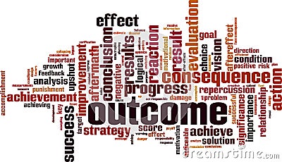 Outcome word cloud Vector Illustration