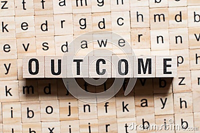 Outcome word concept Stock Photo