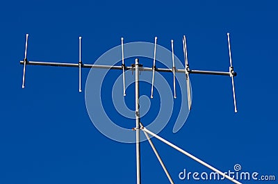 Outdated analogue tv antenna Stock Photo