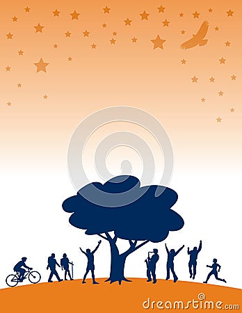 Outdoor activities Vector Illustration