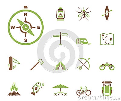 Outdoor Activities - Iconset - Icons Stock Photo
