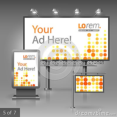 Outdoor advertising design Vector Illustration