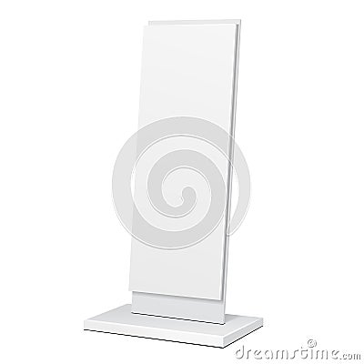 Outdoor Advertising Stand Banner Shield Display, Advertising. Illustration Isolated On White Background. Vector EPS10 Stock Photo