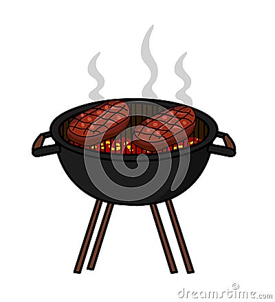 Outdoor Barbecue clipart Cartoon Illustration