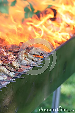 Outdoor Barbecue Grill Stock Photo