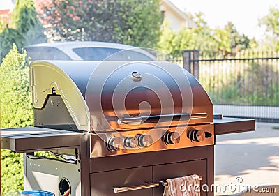 Outdoor barbecue grill Stock Photo