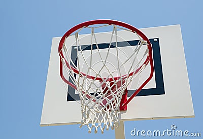 Outdoor basketball basket Stock Photo