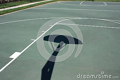 Outdoor Basketball Court Stock Photo