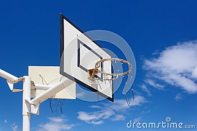 Outdoor basketball hoop Stock Photo
