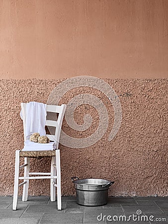 Outdoor bathing in the summer Stock Photo