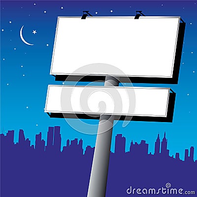 Outdoor Billboard Vector Illustration