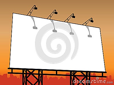 Outdoor Billboard Vector Illustration