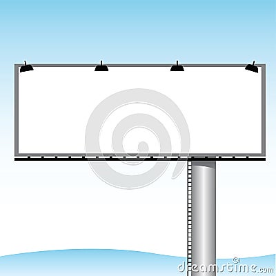 Outdoor Billboard Vector Illustration