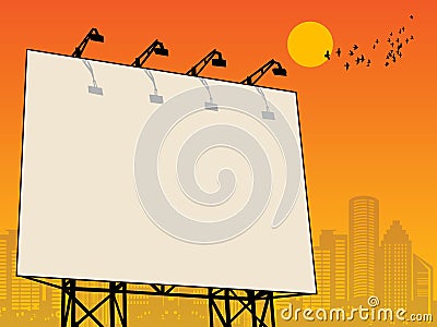 Outdoor billboard Vector Illustration