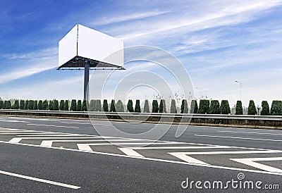 The outdoor blank billboards Stock Photo