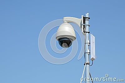 Outdoor CCTV Camera Stock Photo