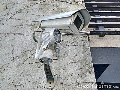 Outdoor CCTV camera surveilance Stock Photo