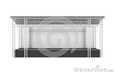 Outdoor Concert Stage Isolated Stock Photo