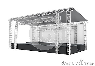 Outdoor Concert Stage Isolated Stock Photo