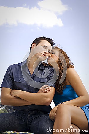 Outdoor dating Stock Photo