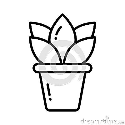 Outdoor decorative plant, an icon of plant pot in trendy style, ready to use vector Vector Illustration