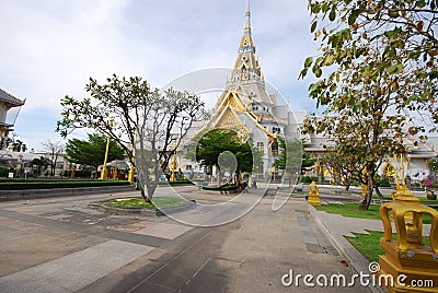 Outdoor design temple in thailand Stock Photo