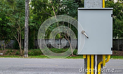 Outdoor electric cabinet. Stock Photo