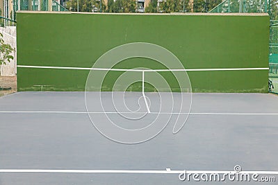 Outdoor Empty tennis knock board Stock Photo