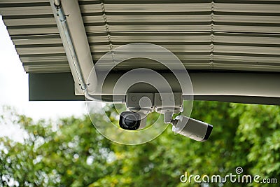 Outdoor exterior cctv camera Stock Photo