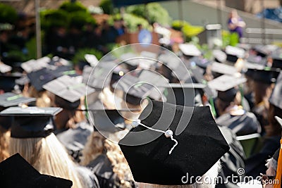 Outdoor Graduation Ceremony Stock Photo