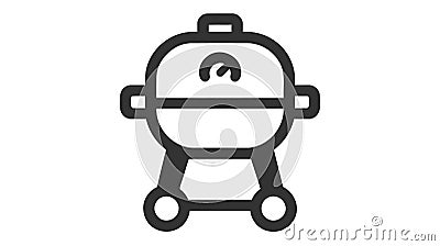 Outdoor grill vector icon illustration isolated on white background Vector Illustration