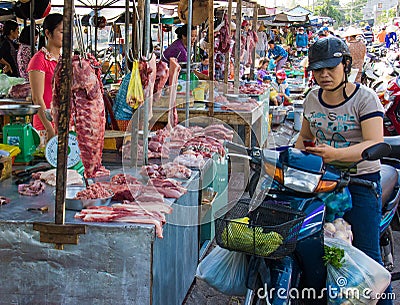 A Local Market in Sa Dec Stock Photo