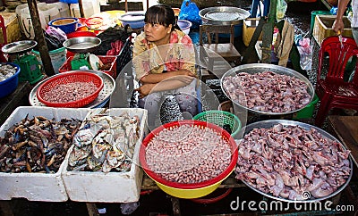 A Local Market in Sa Dec Editorial Stock Photo