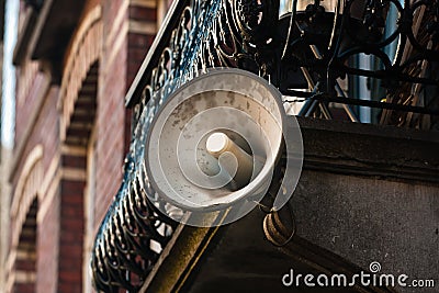 Outdoor megaphone Stock Photo