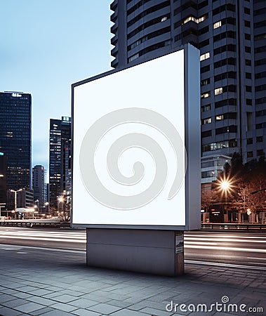 Outdoor mockup of a blank information poster Stock Photo