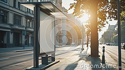 Outdoor mockup containing a billboard Stock Photo