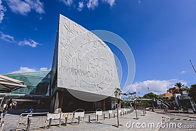 Outdoor Modern View to the Revived Building of the ancient Great Library of Alexandria Editorial Stock Photo