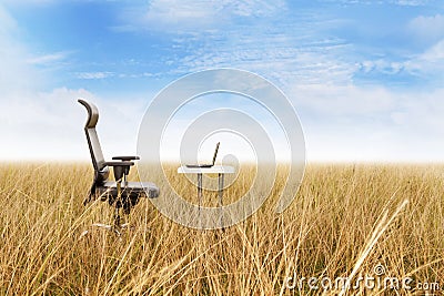 Outdoor office Stock Photo