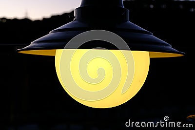 The outdoor park in night light Stock Photo