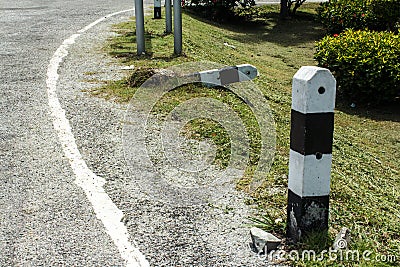 Outdoor pole in roadside Stock Photo