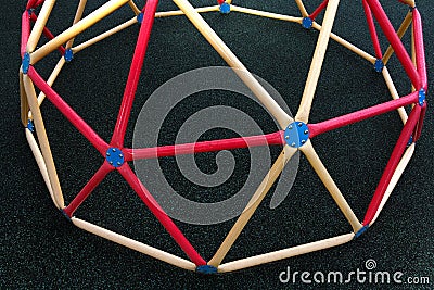 Outdoor Polygon climbing fram in the playground Stock Photo