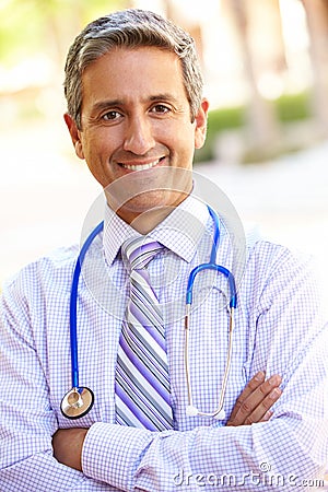 Outdoor Portrait Of Male Consultant Stock Photo