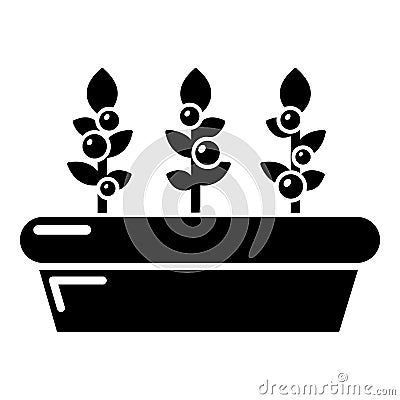 Outdoor potted plants icon , simple style Vector Illustration