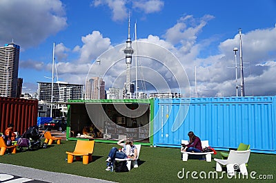 Outdoor Public Reading Auckland City Editorial Stock Photo