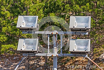 Outdoor Reflectors Stock Photo