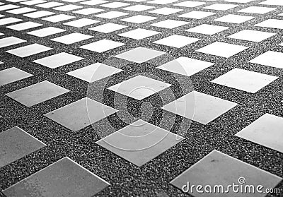 Outdoor repeat floor pattern, tile with sand washed stone, selec Stock Photo