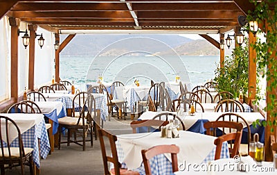 Outdoor restaurant Stock Photo