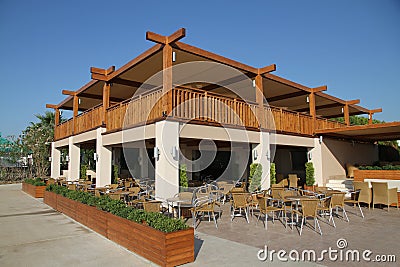 Outdoor restaurant Stock Photo