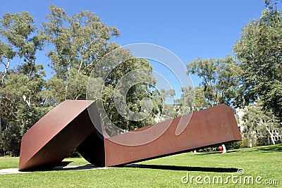 Outdoor sculpture outside the National Gallery of Australia in Canberra Australia Capital Territory Editorial Stock Photo